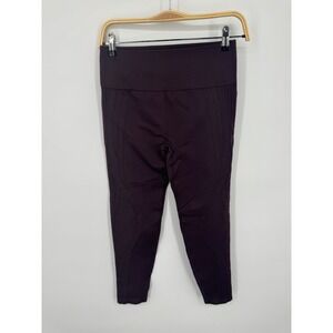 NWT Fabletics Seamless High Waisted Leggings Women Large Burgundy 4-Way Stretch